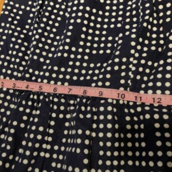 TALL GAP Strapless Polka-Dot Tailored Fit Linen Dress - Picture 2 of 3